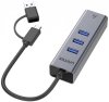 Unitek Hub USB C 4w1 Ethernet 3 x USB A 5 Gbps z adapterem USB A